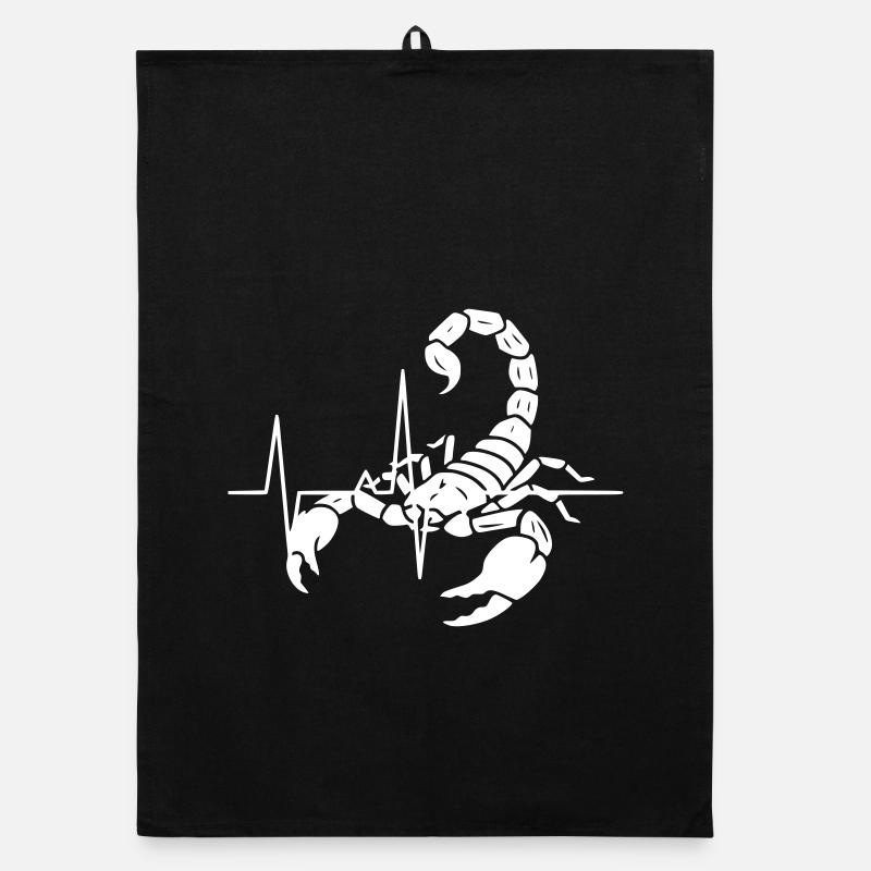 Scorpio Silhouette ECG Clean Vector Organic dish towel