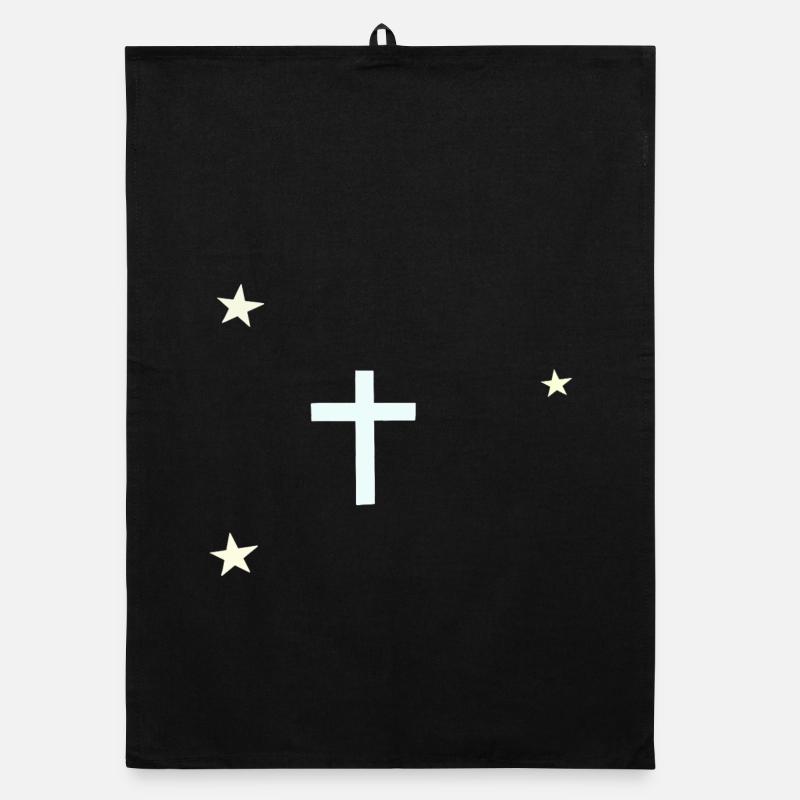 Croix céleste avec étoiles Torchon bio