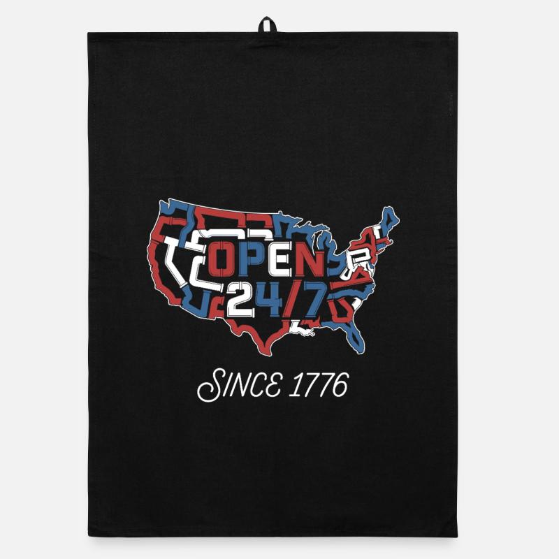 Open 24/7 Since 1776 Organic dish towel