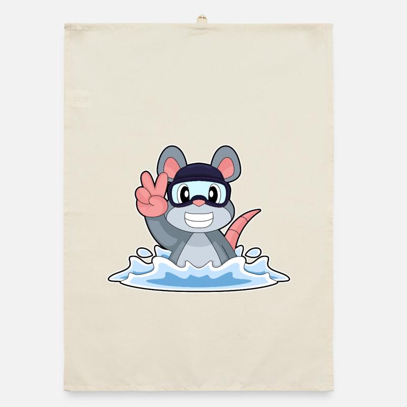 Mouse Swimming Goggles Summer Organic dish towel