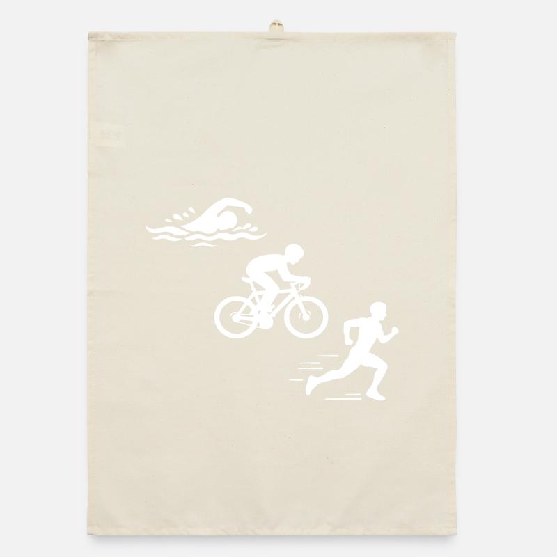 Triathlon Silhouette Triathlete Torchon bio