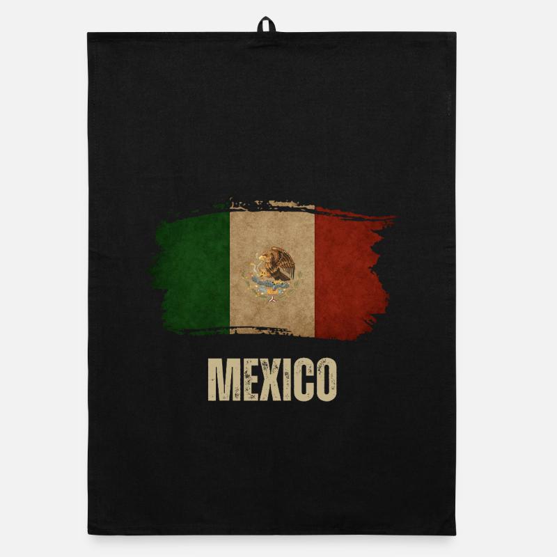 Grunge Mexico Flag, I Love Mexico Organic dish towel