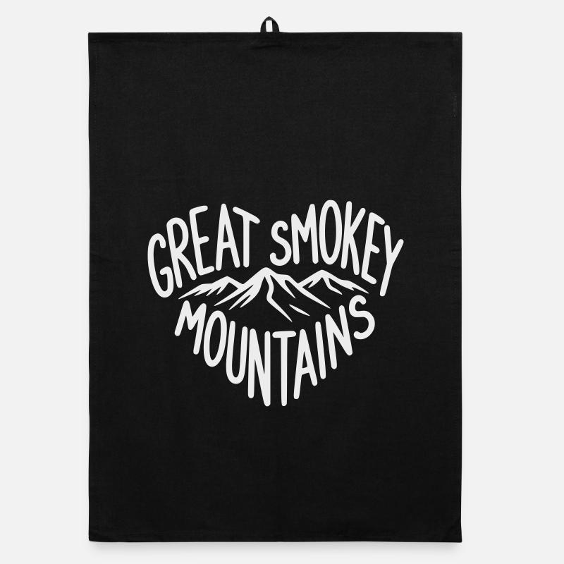 Great Smoky Mountains Heart Organic dish towel