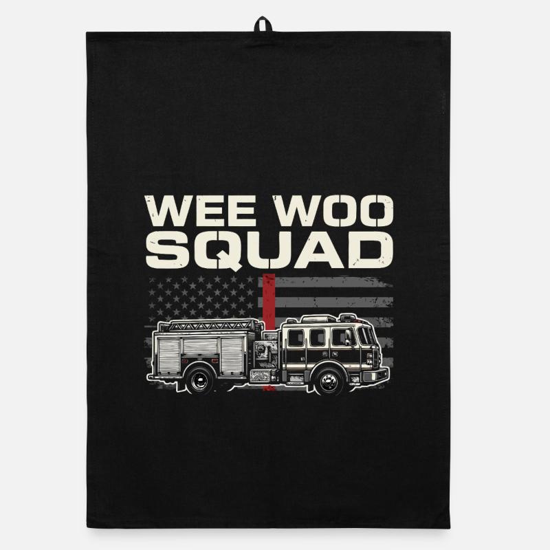 Wee Woo Squad Rescue Service Design Organic dish towel
