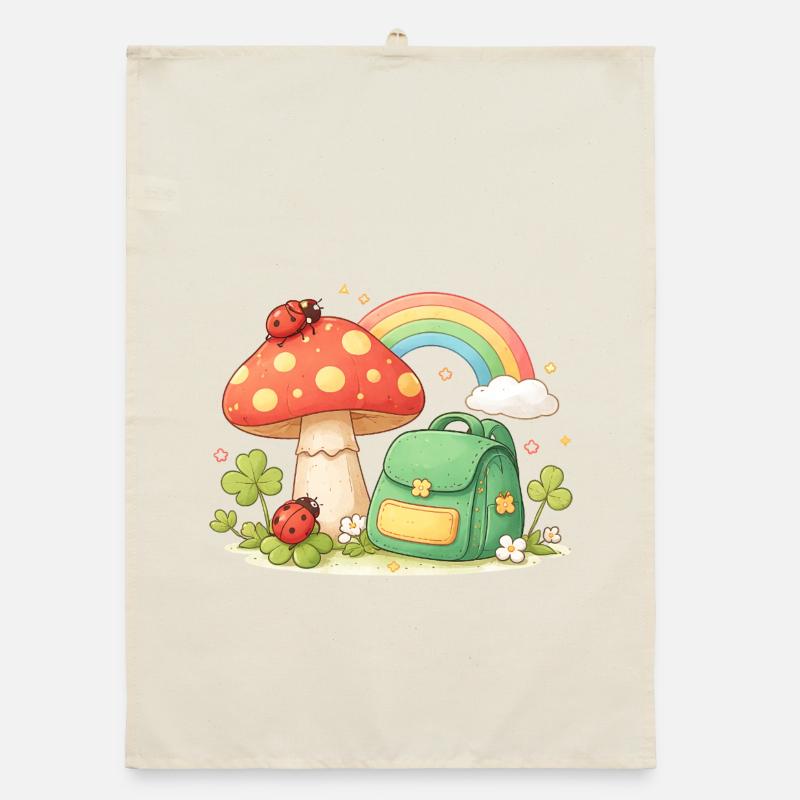 Sac à dos arc-en-ciel Kawaii Conception de l’école Torchon bio