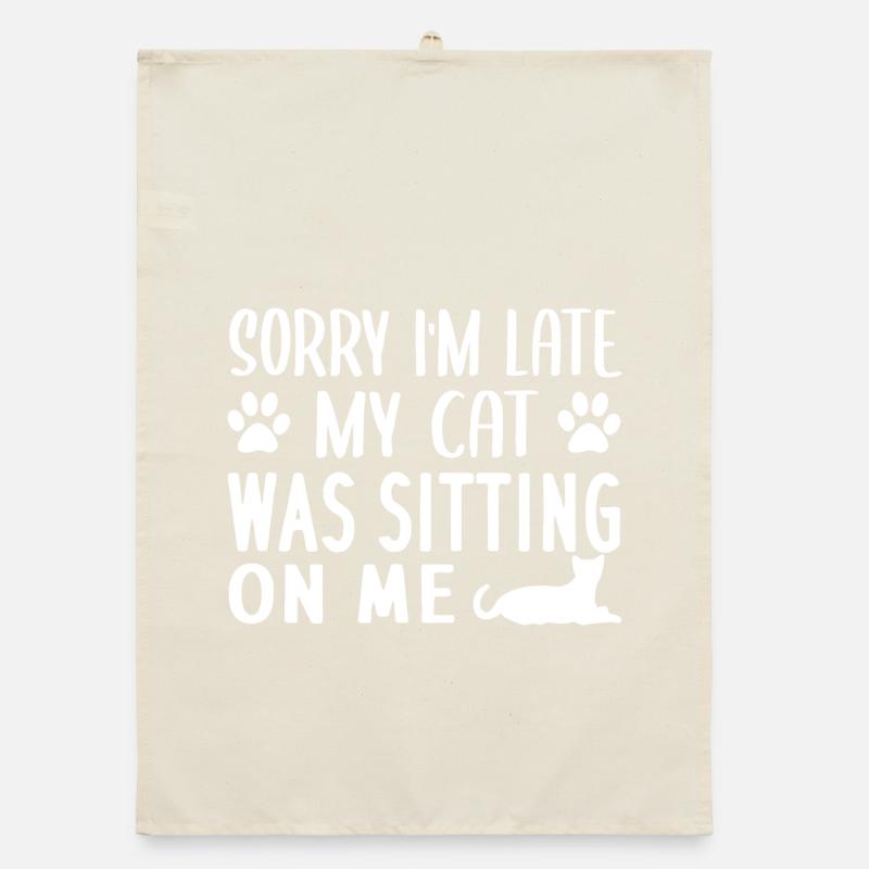 Verstorbener Katzensitter Humor-Tee Organic Geschirrtuch