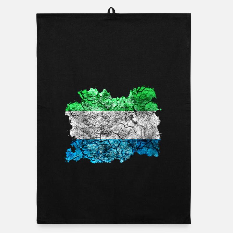 Sierra Leone vintage flag Organic dish towel
