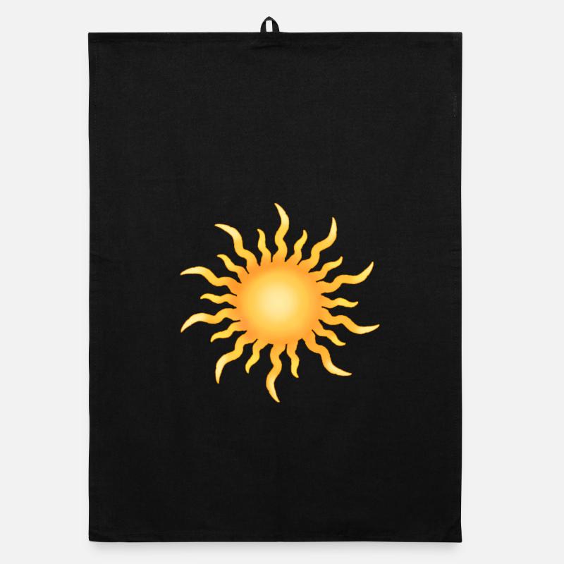 Sun - Organic dish towel - black
