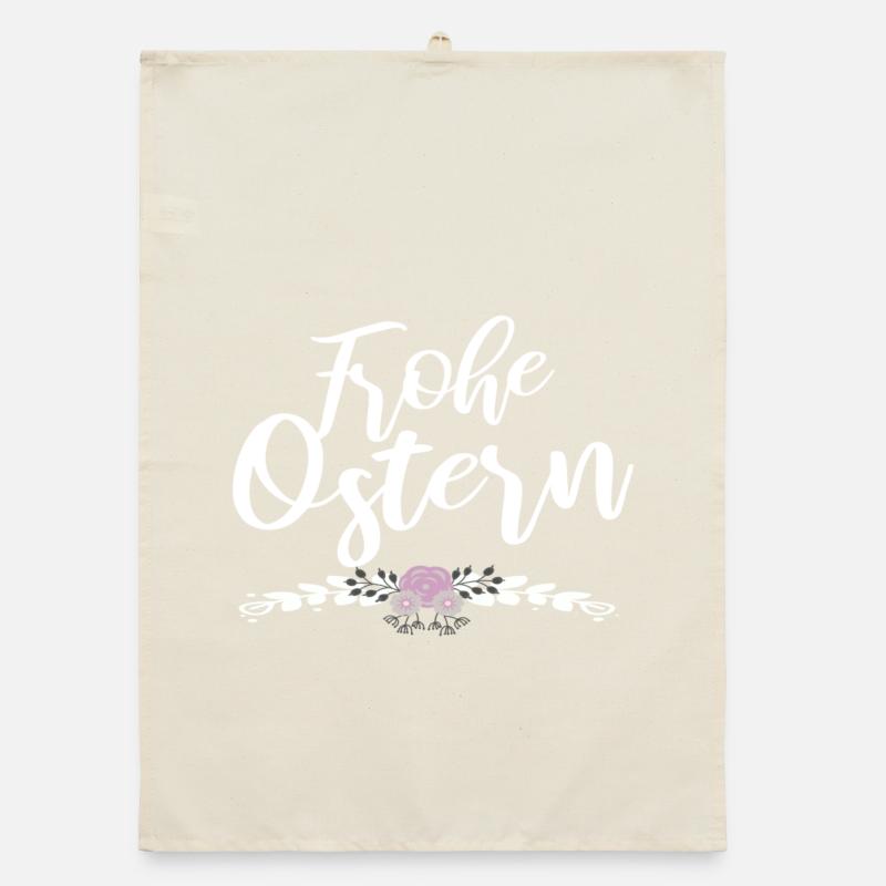 frohe Ostern Organic Geschirrtuch
