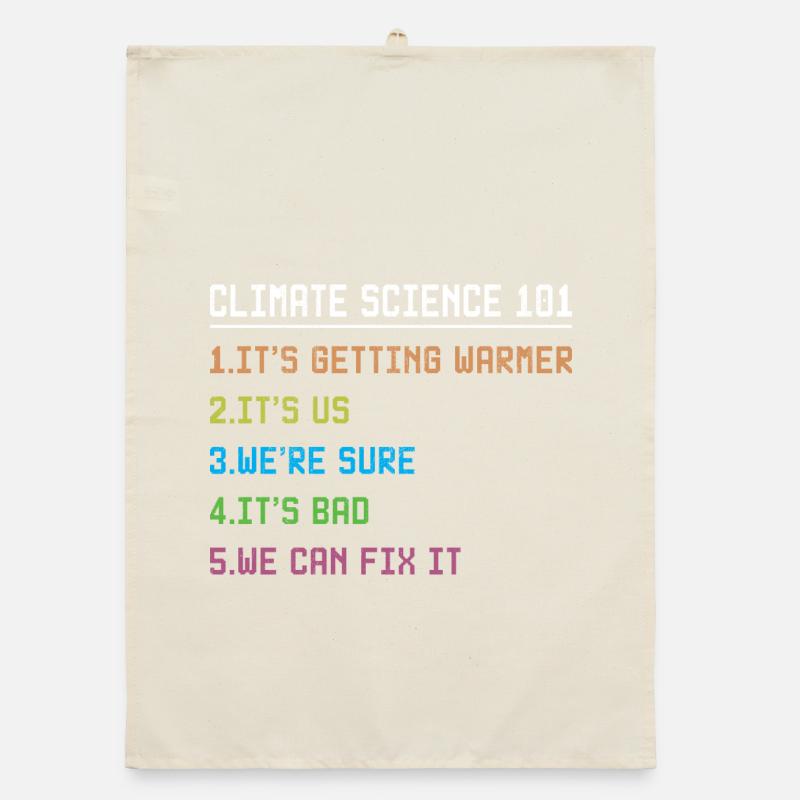 Science March Earth Day Climate Change Scientists Organic dish towel