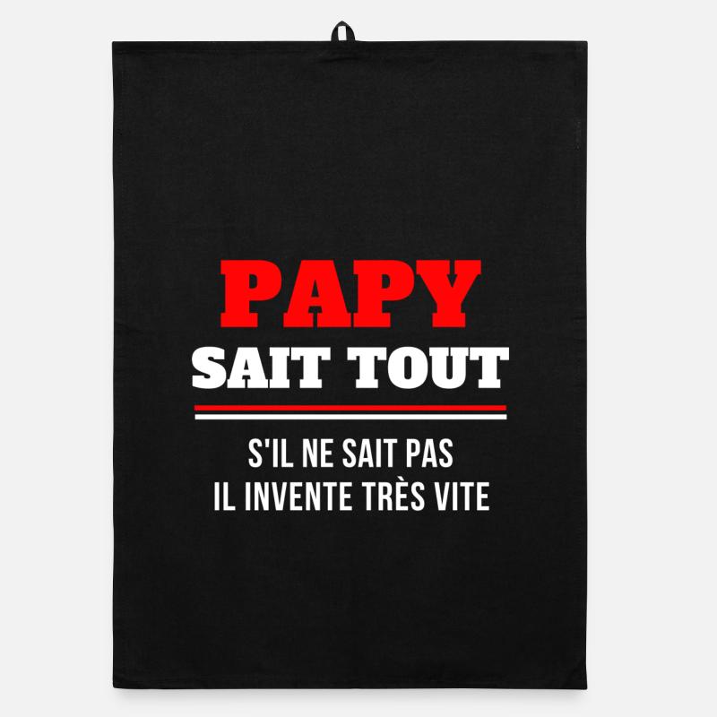 grand-père, papy, super papy Torchon bio