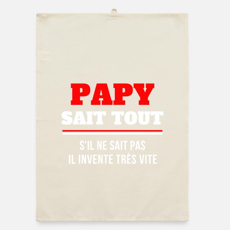 grand-père, papy, super papy Torchon bio