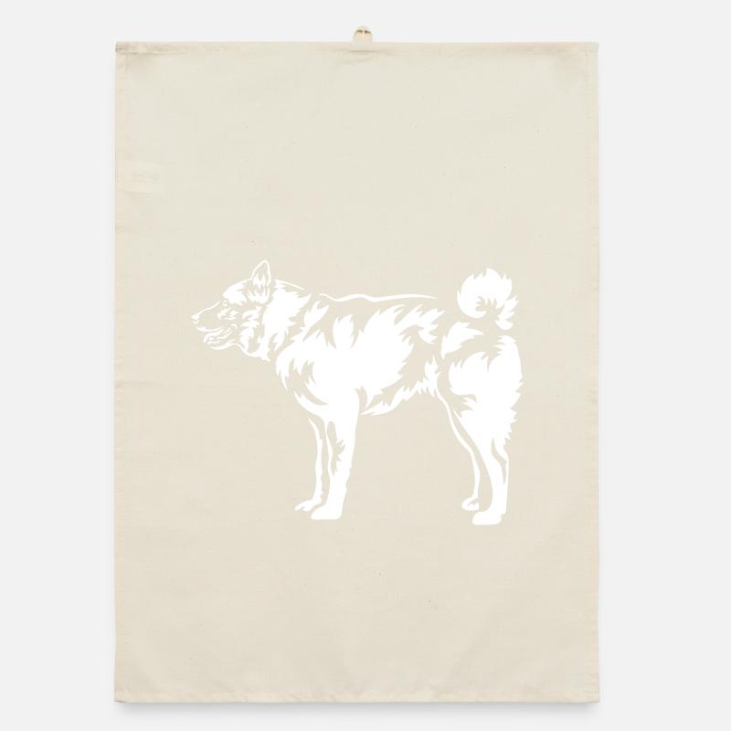 Norwegian Elkhound "Black Edition" Organic dish towel