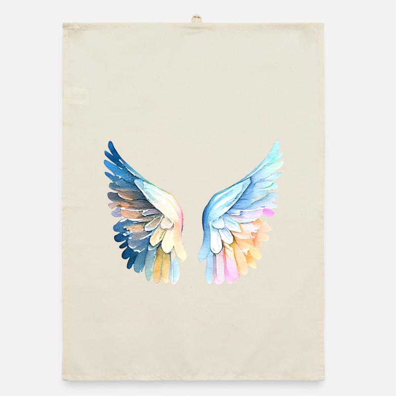 Ailes d'Ange Pastellfarbene Engelsflügel Organic Geschirrtuch