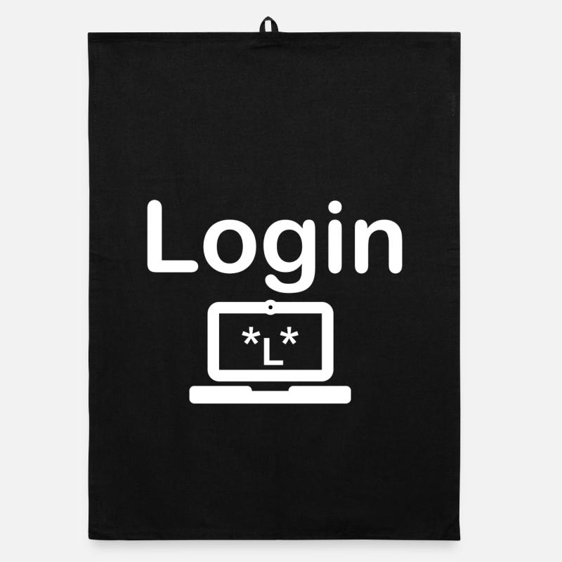 Login Computer Design Organic Geschirrtuch
