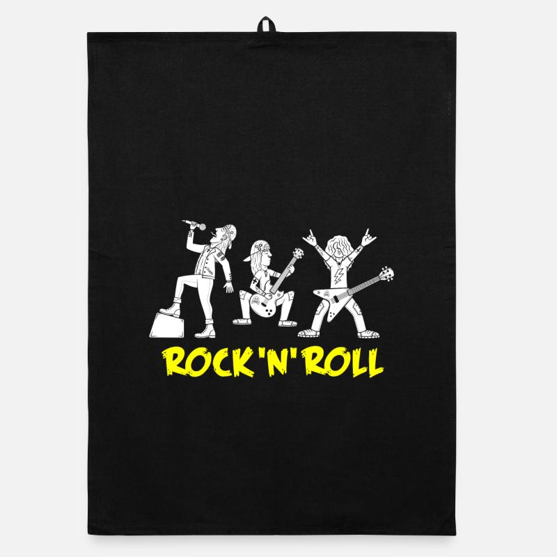Retro Rock 'n' Roll Musik Band Design Organic Geschirrtuch
