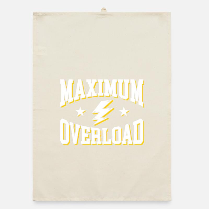 Maximum Overload Bold Retro Print Organic dish towel