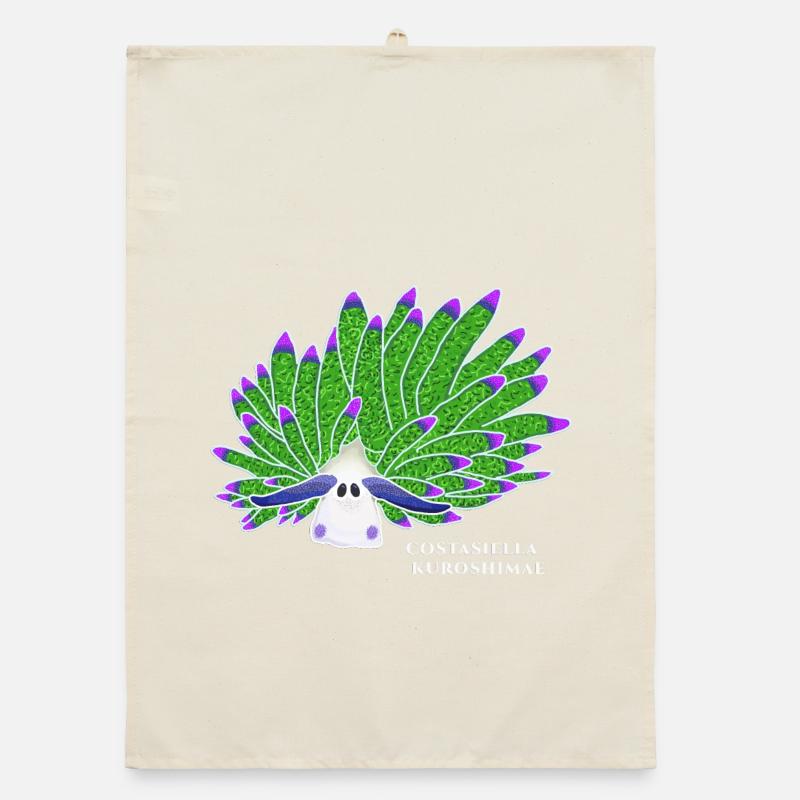 Leaf Sheep Snail, Drawing Organic dish towel