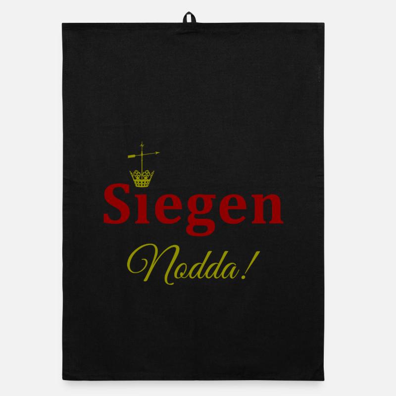 Krönchen Stadt Siegen / Nodda - Organic Geschirrtuch - Schwarz