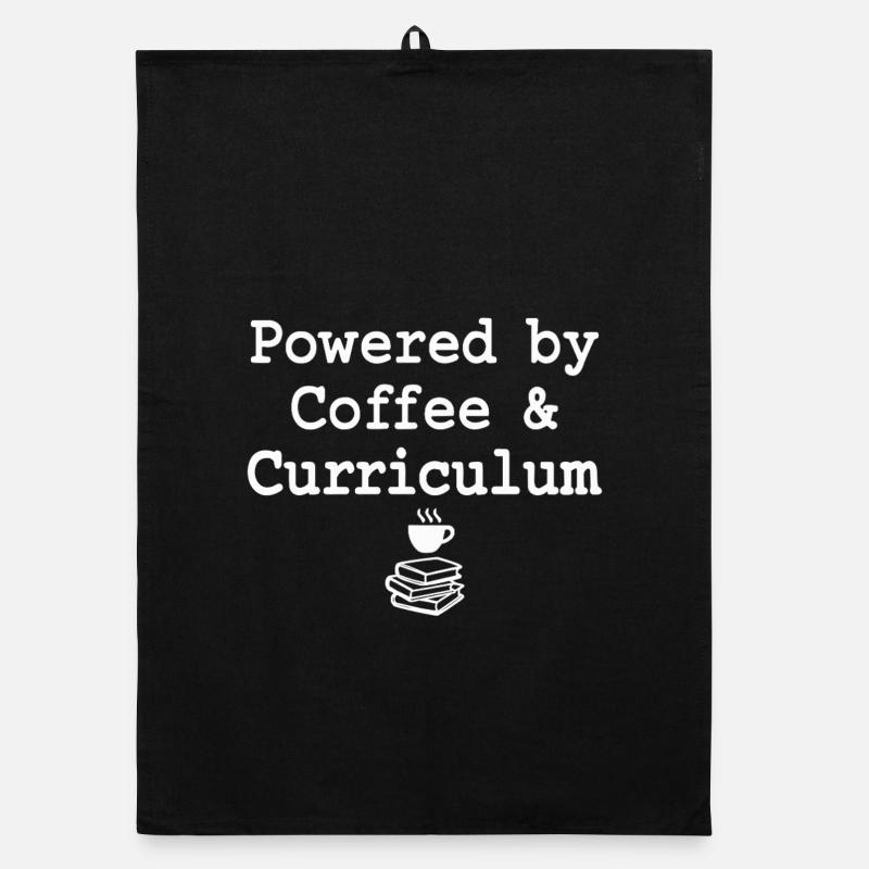 Powered by Coffee &amp; Curriculum Coffee Statement Organic dish towel
