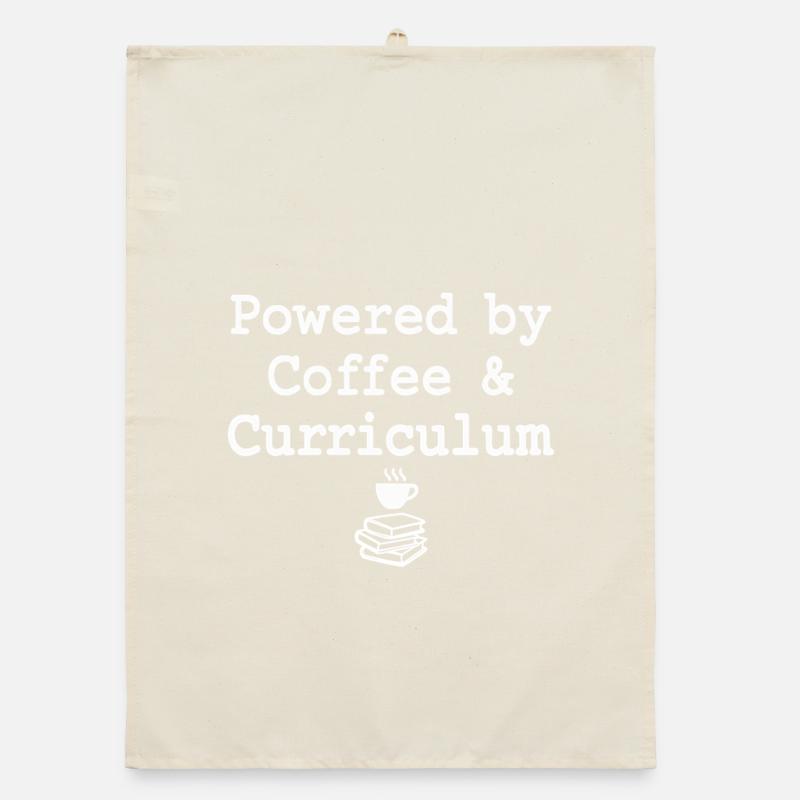 Powered by Coffee & Curriculum Kaffee Statement Organic Geschirrtuch