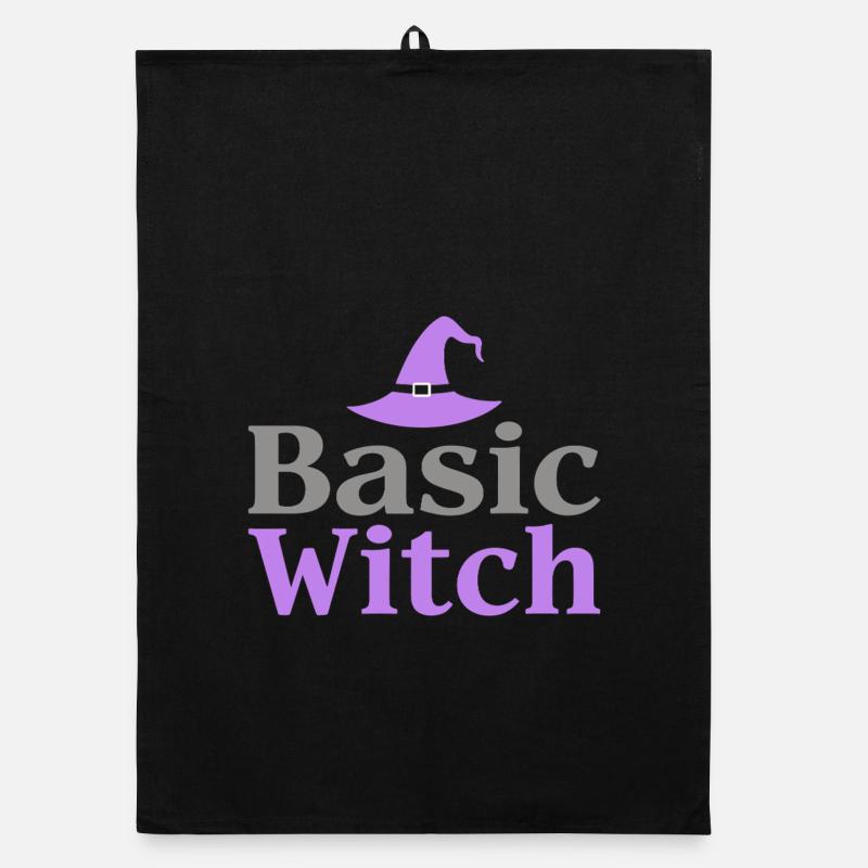 Citation de base de la sorcière Halloween Torchon bio