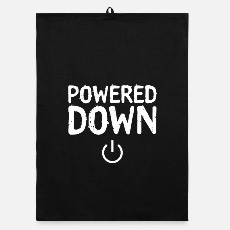 Powered Down Energie Status Ausgeschaltet Organic Geschirrtuch