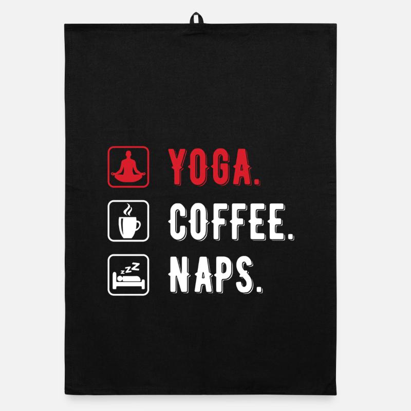 Yoga coffee naps men Organic dish towel