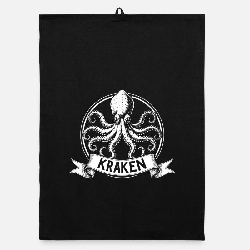 Cercle de l’emblème du Kraken Torchon bio