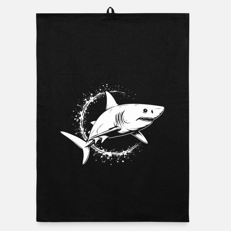 Shark Predator Ocean Predator Organic dish towel