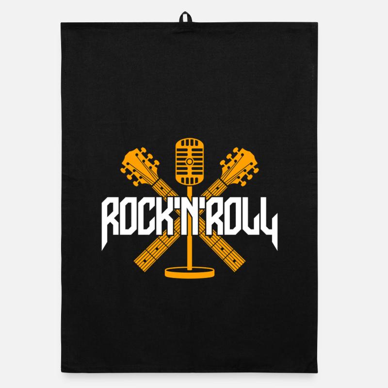 Guitares croisées du microphone RocknRoll Torchon bio