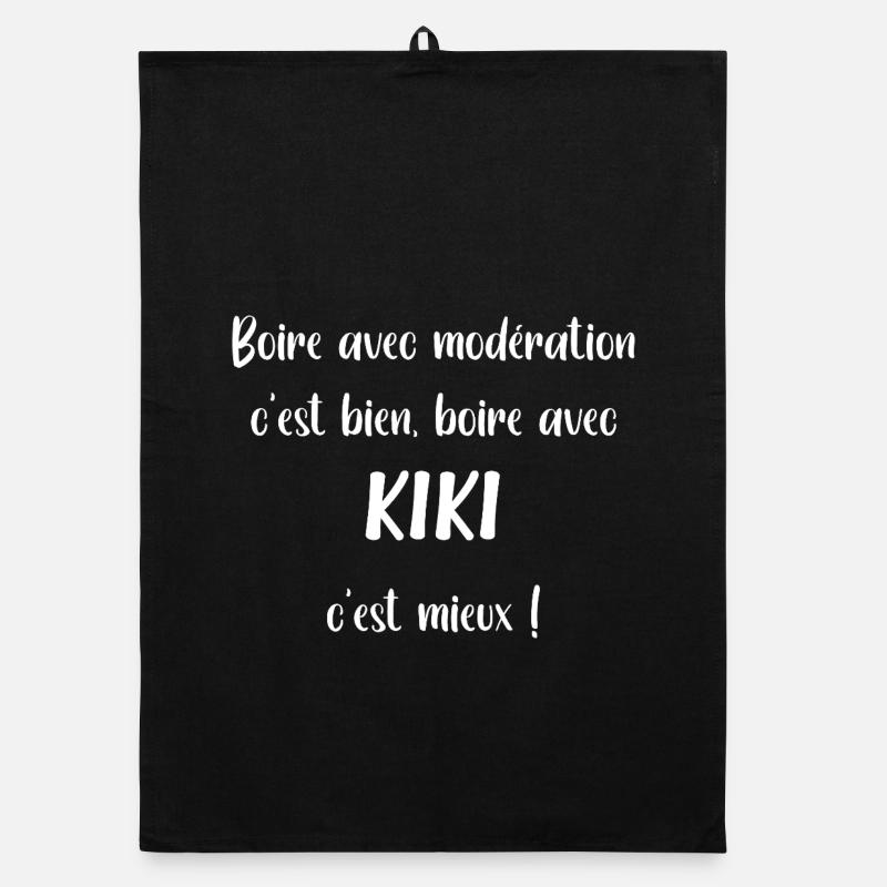 KIKI Drinking Moderation Fun Organic dish towel