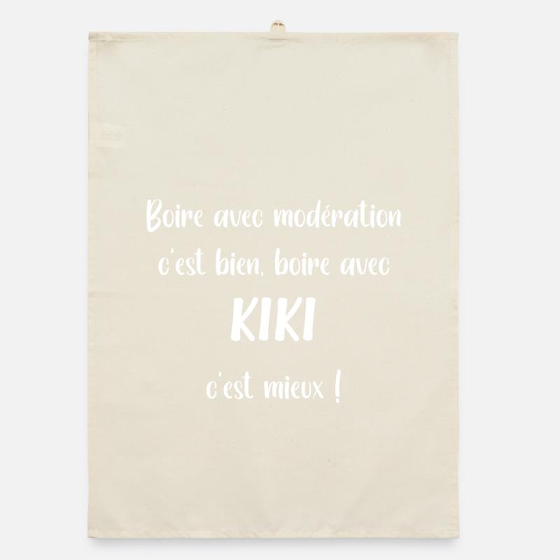 KIKI Drinking Moderation Fun Organic dish towel