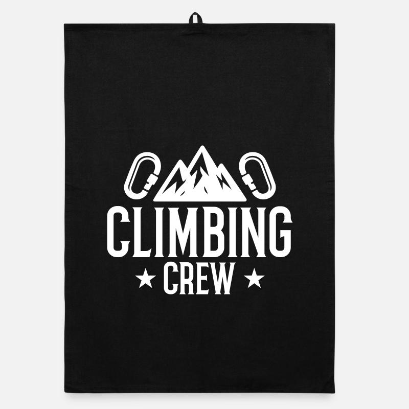Climbing Crew Mountains Carabiner Organic dish towel