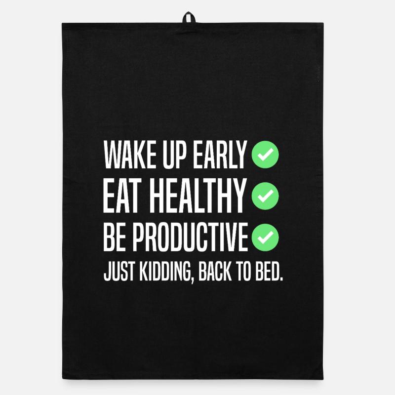 Funny New Year's Resolution Organic dish towel