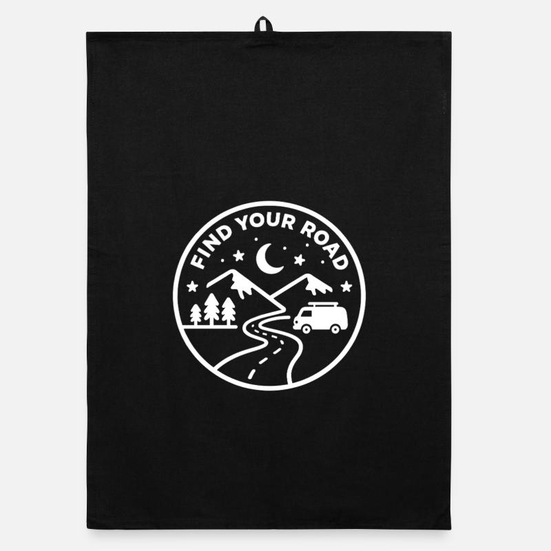 Find Your Road Adventure Camping Van Life Organic dish towel