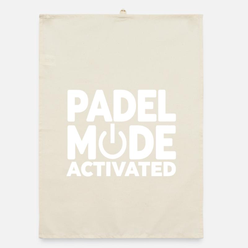 Padel Mode Activated Power Button Sport Style Organic Geschirrtuch