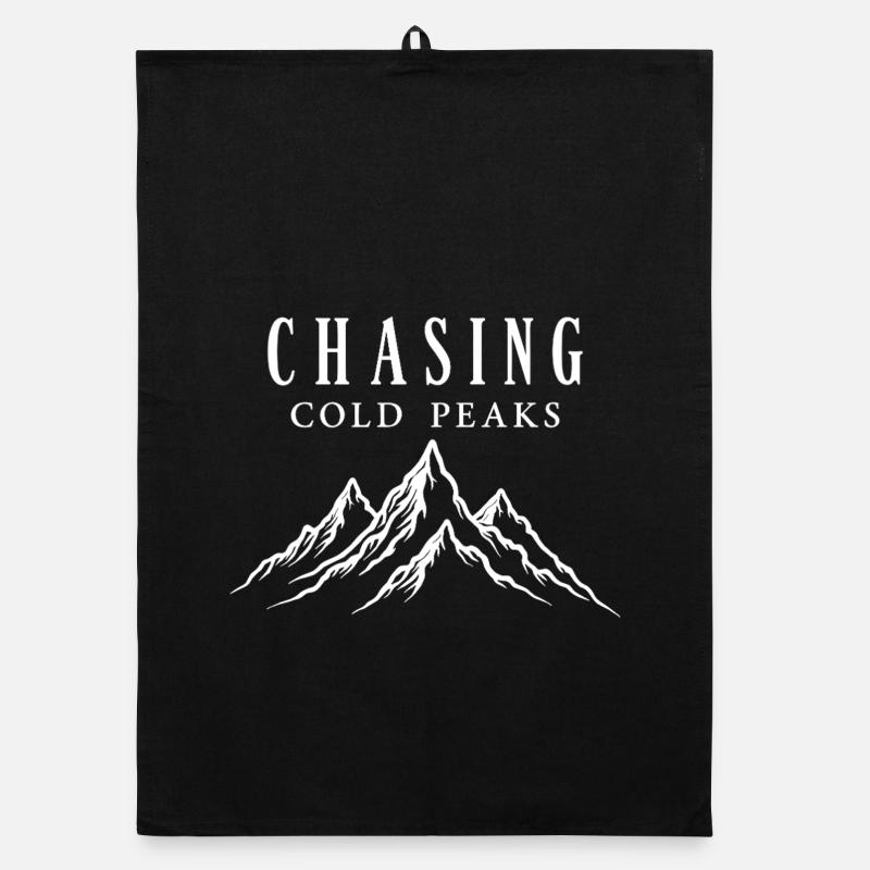 Chasing Cold Peaks Berge Wandern Outdoor Organic Geschirrtuch