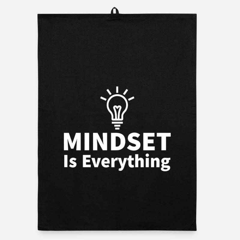 Mindset is everything Glühbirne Motivation Erfolg Torchon bio