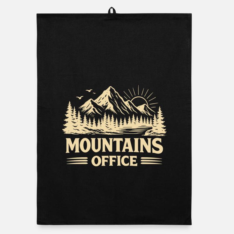 Mountains Office Bergliebhaber Abenteuer Sprüche Organic Geschirrtuch