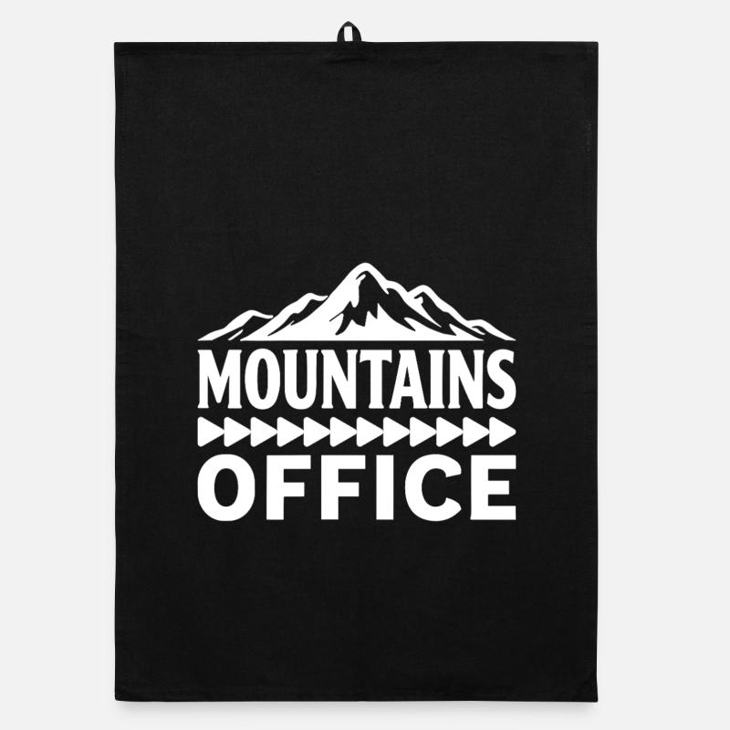 Mountains Office Bergliebhaber Abenteuer Organic Geschirrtuch