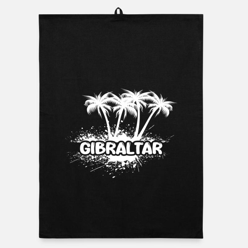 Gibraltar Palm Trees Splash Logo Organic dish towel