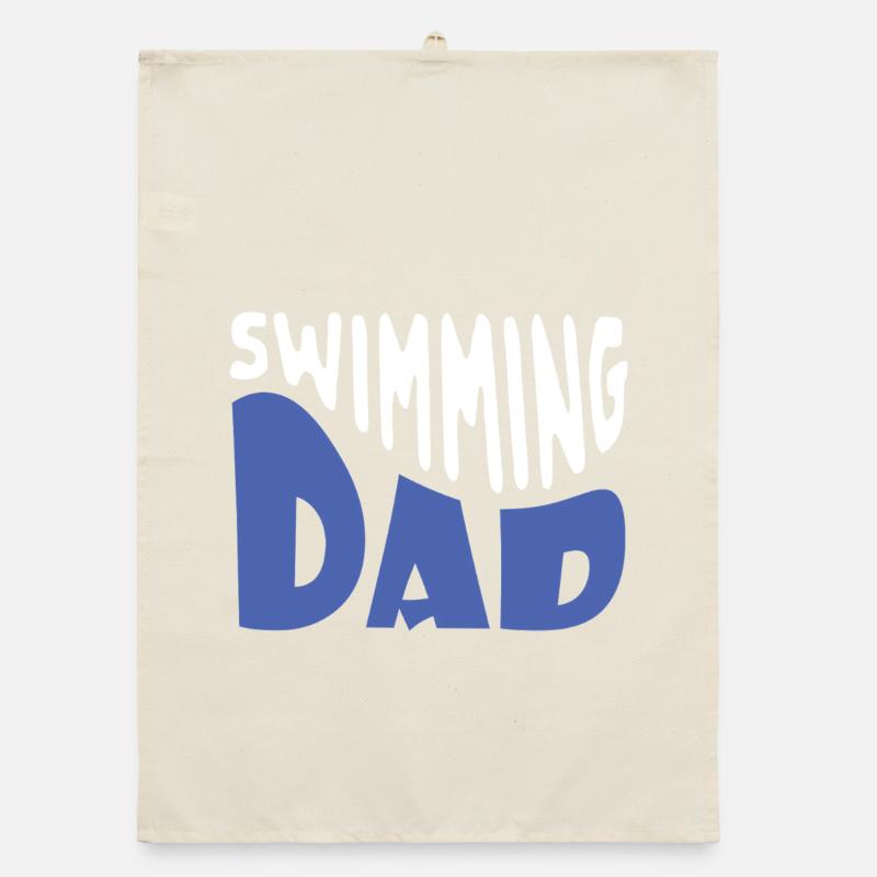 Papa de la natation Torchon bio