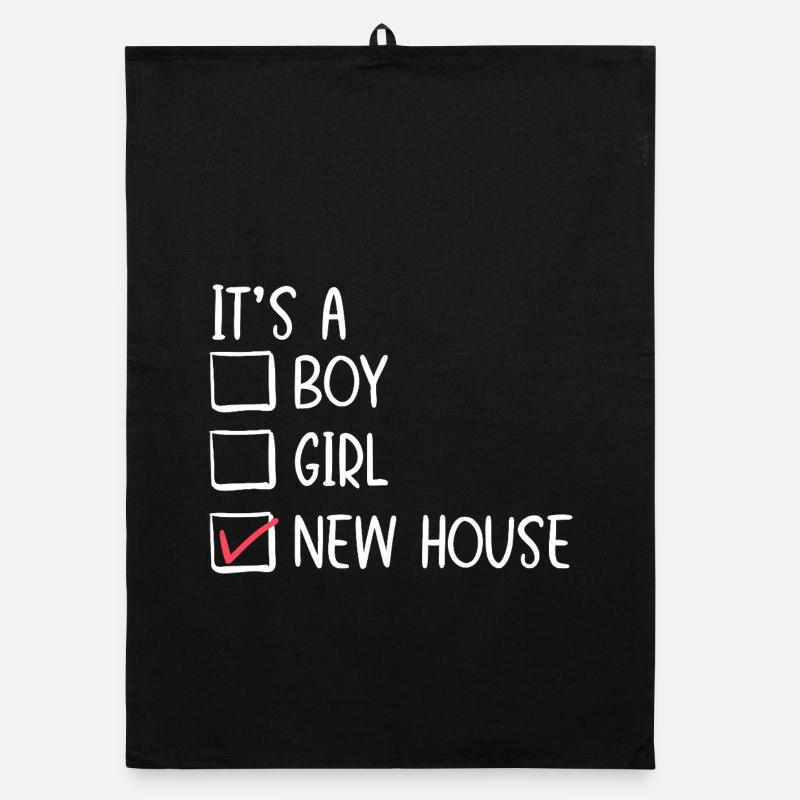 New House Checkbox Illustration Organic dish towel