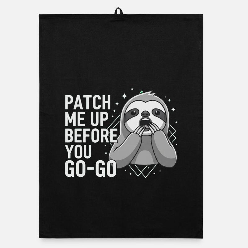 Patch Me Up Cyber Security Faultier Organic Geschirrtuch