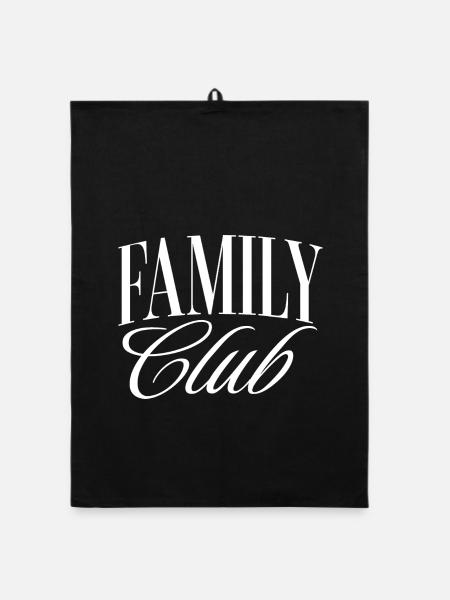 Familien Club - Organic Geschirrtuch - Schwarz - Vorne
