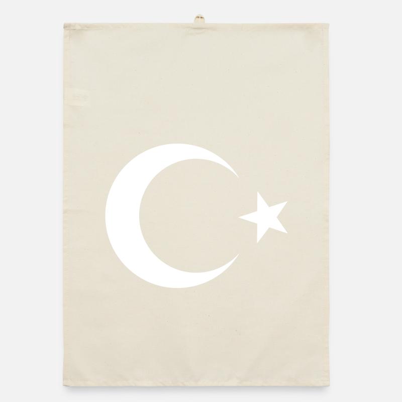 Drapeau turc noir Torchon bio