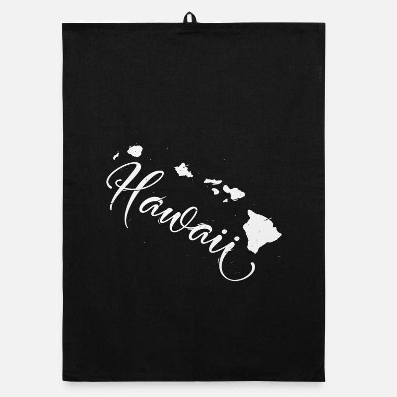 Hawaii - Organic Geschirrtuch - Schwarz