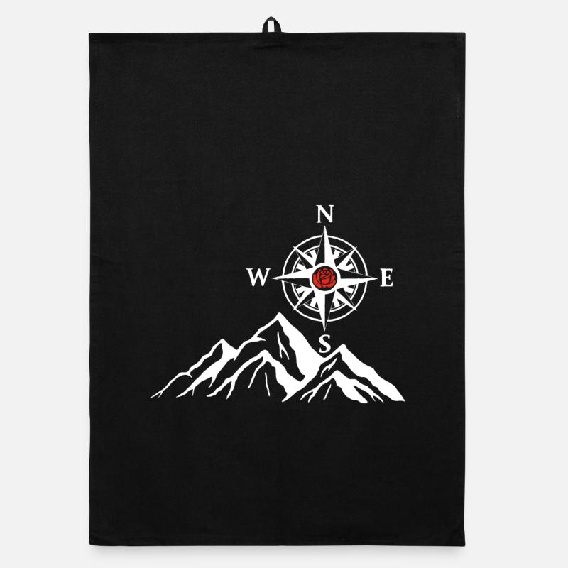 The White Mountain and the Compass Rose Organic dish towel