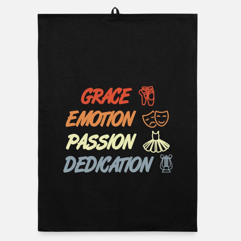 Grace Emotion Passion Dedication Organic dish towel